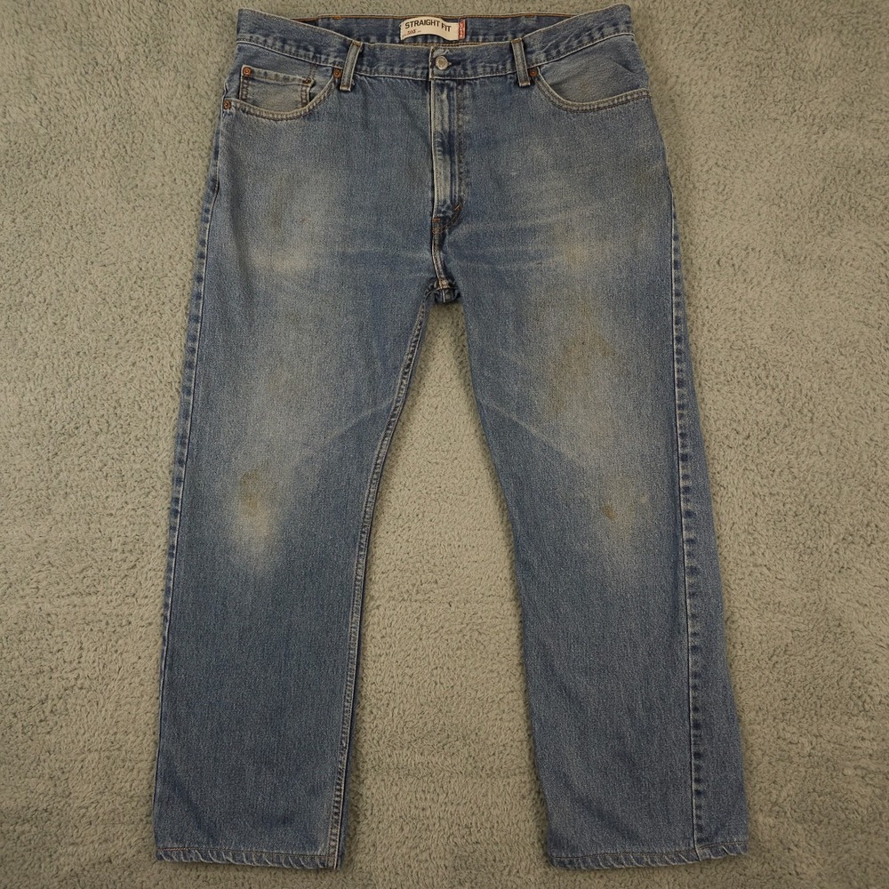 Levis 505 Jeans Mens 40x30* Blue Straight Leg Fit Cotton Denim Workwear Grunge